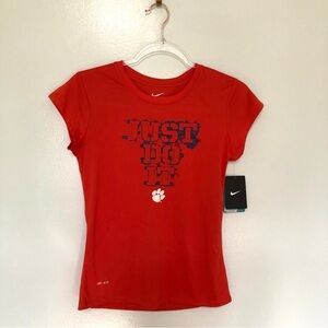 Nike Clemson Just Do It Dri-Fit T-Shirt Orange New Youth Large